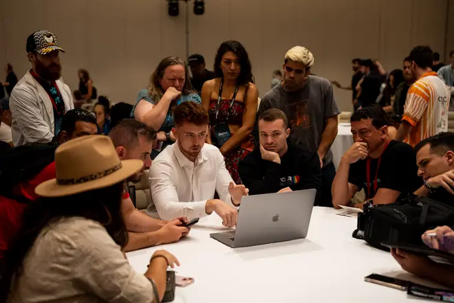 A round table deep in a problem