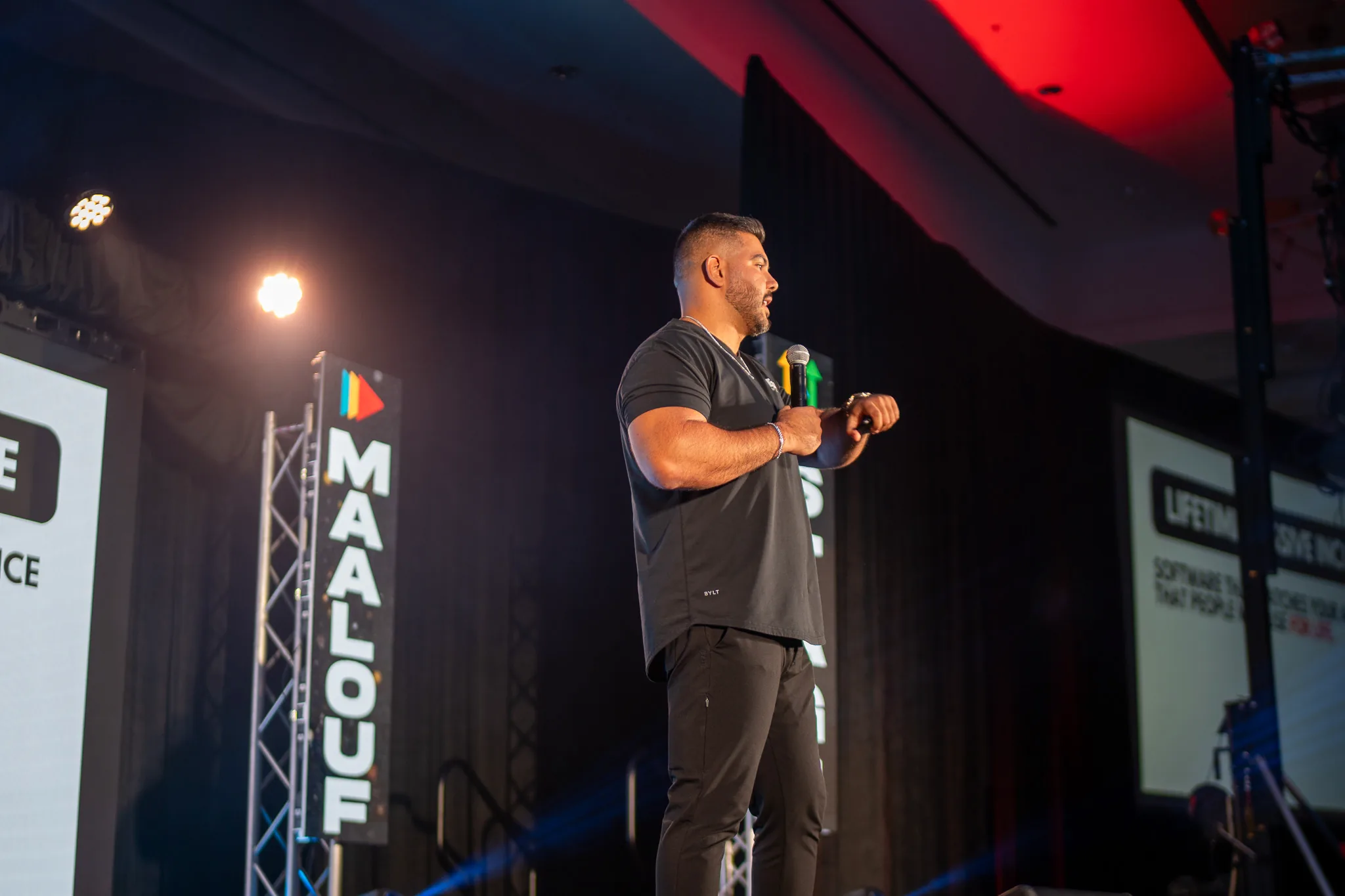 A speaker commanding the CreatorHub main stage