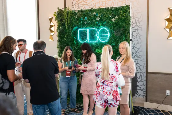 A sponsor photo booth activation at CreatorHub 2025